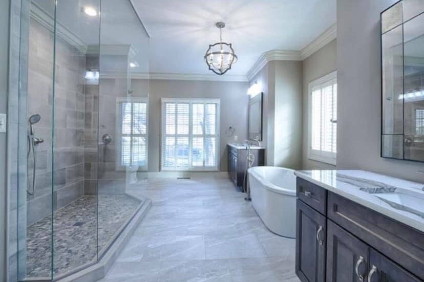 Finished tile bathroom install
